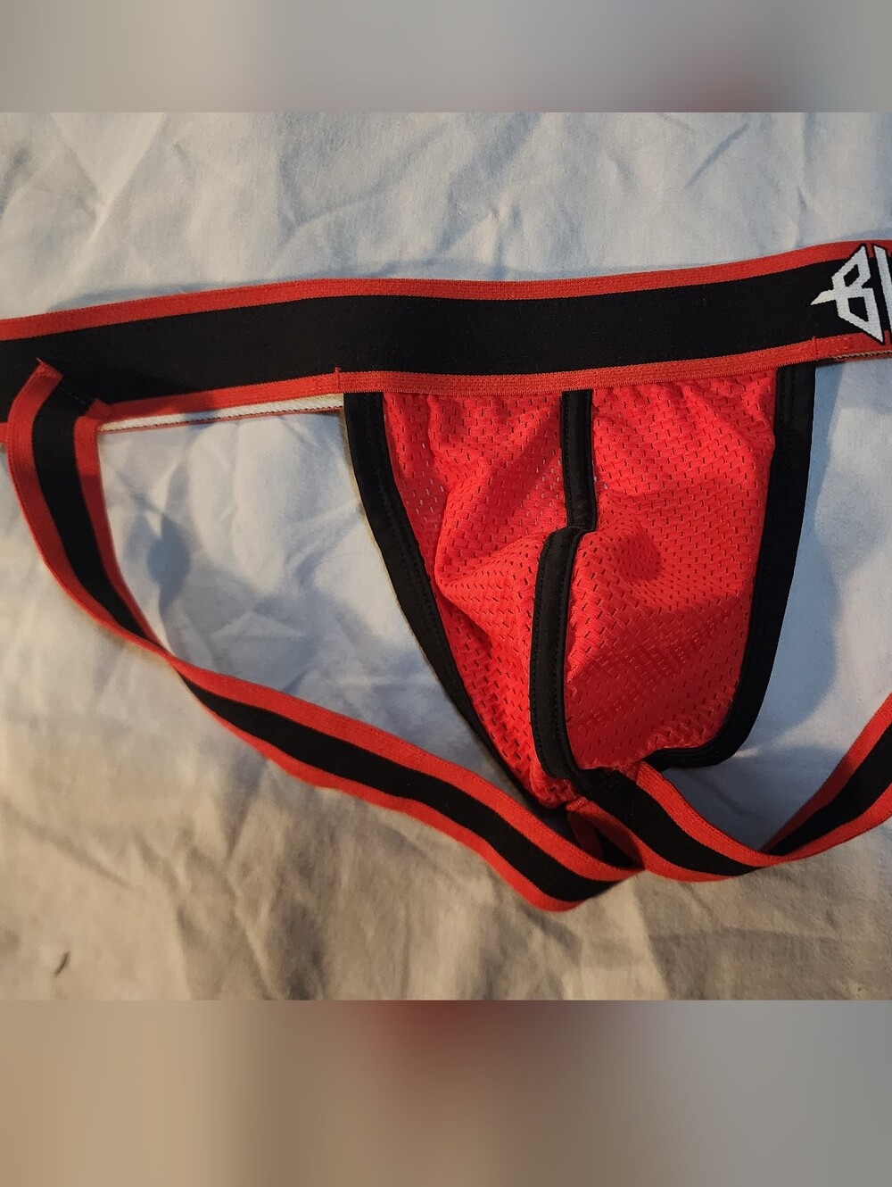 Breedwell Black Strapped Underwear with Red Accent